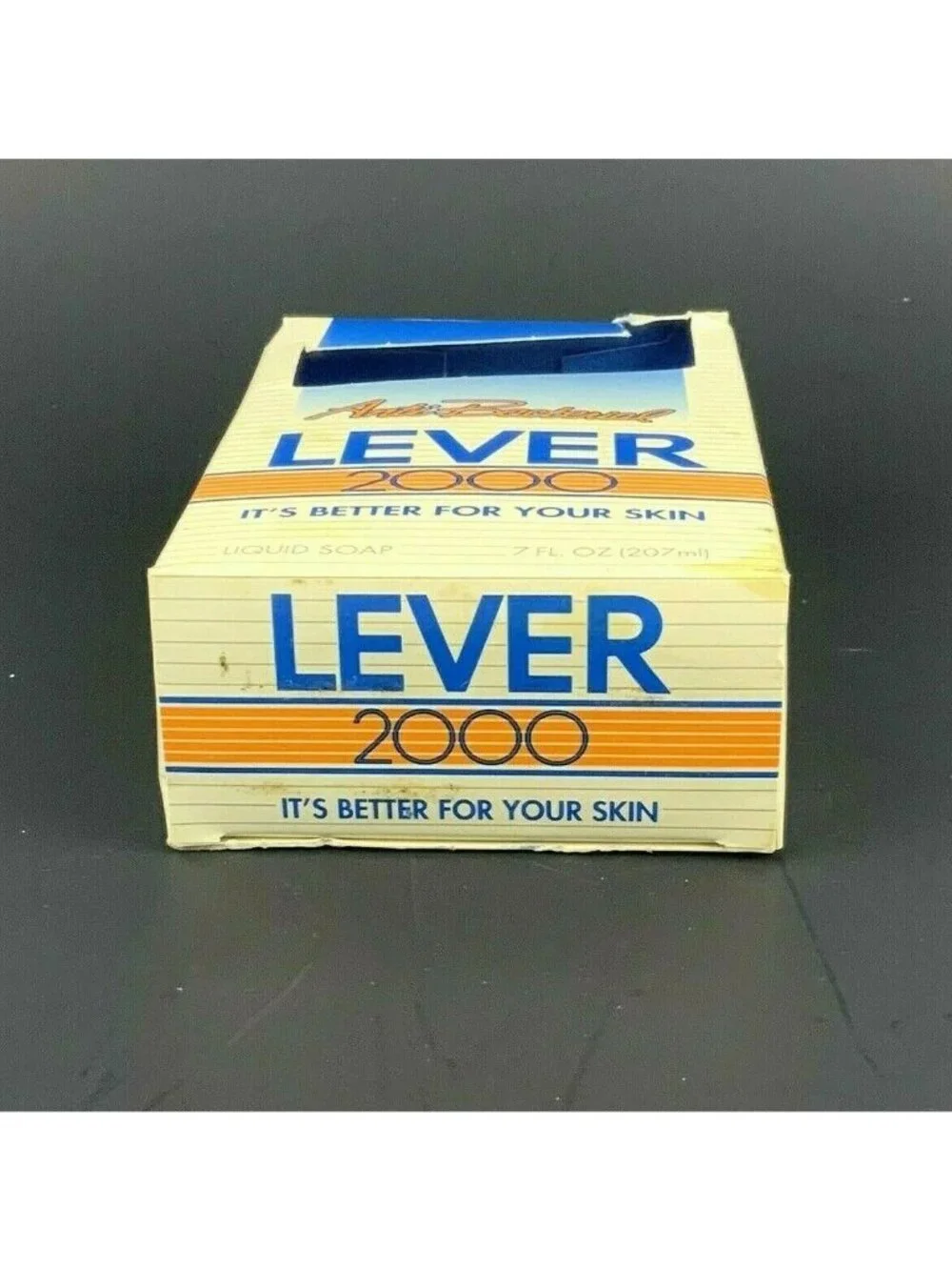 Anti-Bacterial Lever 2000 Liquid Soap 7 Fl Oz Pump Bottle 1994 Vintage
